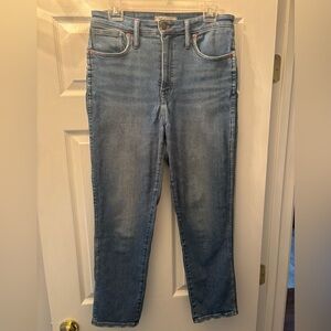 Madewell Size 29 High-Rise Curvy Stovepipe Jeans